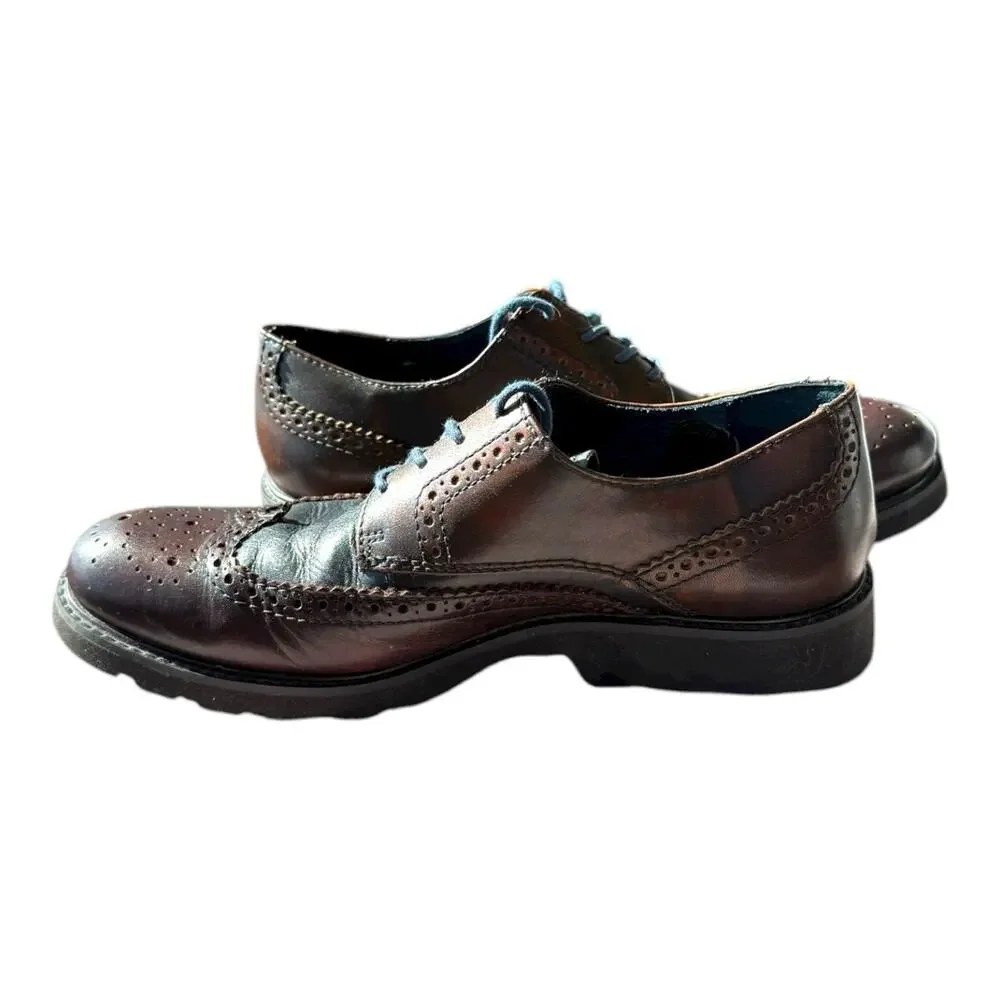 Pikolinos Wingtop Light Weight Brown Blue Leather Sz 39 6.5M/8.5W Oxford Loafers